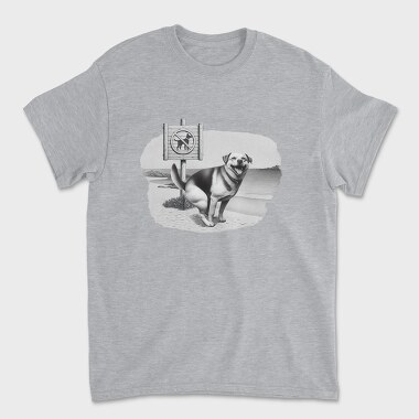 Funny Dog Sign No Dogs Allowed, Tricou Barbati (Unisex)