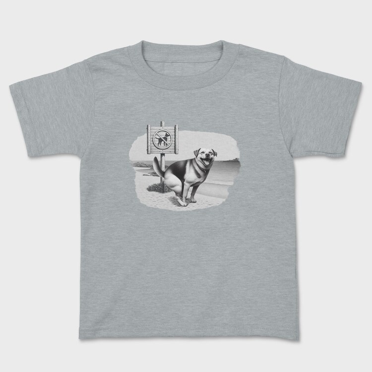 Funny Dog Sign No Dogs Allowed, Tricou Copii