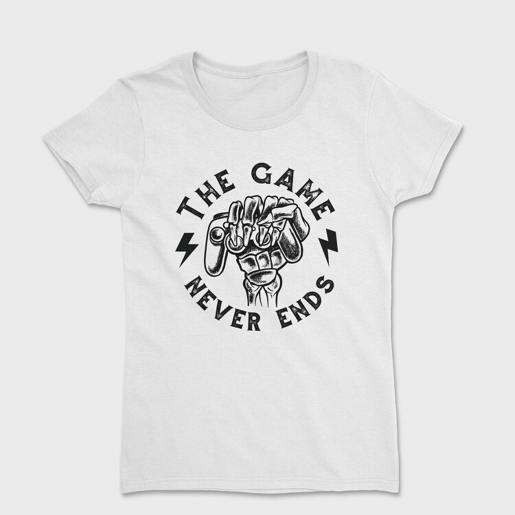 Funny Gaming Quote Skeleton Hand, Tricou Femei