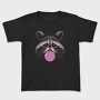 Funny Raccoon With Bubblegum And Glasses, Tricou Copii