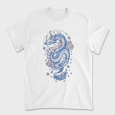Floral Asian Dragon, Tricou Barbati (Unisex)