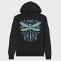 Floral Dragonfly Watercolor, Hanorac Oversize Barbati (Unisex)