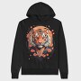 Floral Japanese Tiger Japanesse, Hanorac Oversize Barbati (Unisex)