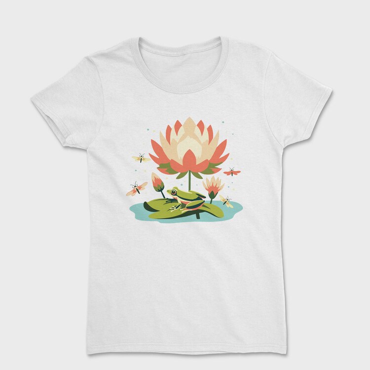 Flower And Frog Lotus, Tricou Femei