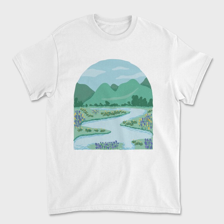 Flower Meadow, Tricou Barbati (Unisex)