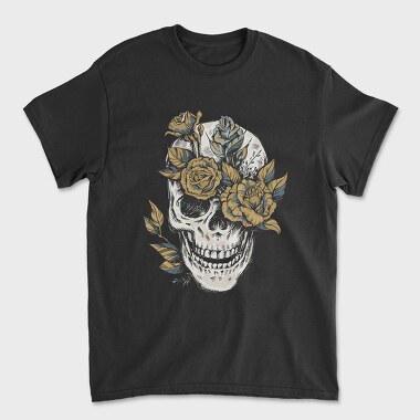 Flower Skull, Tricou Barbati (Unisex)