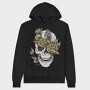 Flower Skull, Hanorac Oversize Barbati (Unisex)