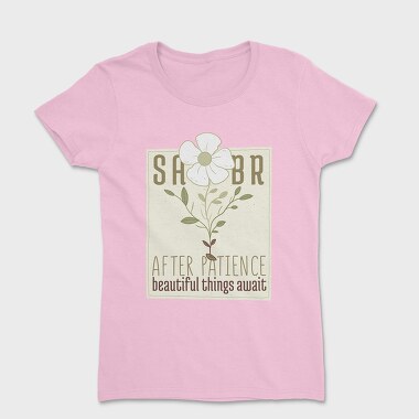 Flower Text Patience, Tricou Femei