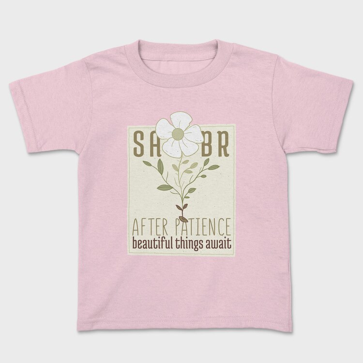Flower Text Patience, Tricou Copii