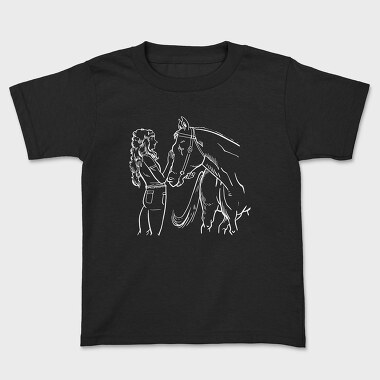 Girl With Horse, Tricou Copii