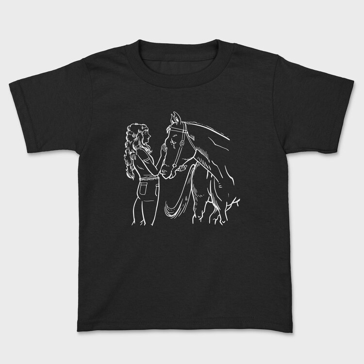 Girl With Horse, Tricou Copii