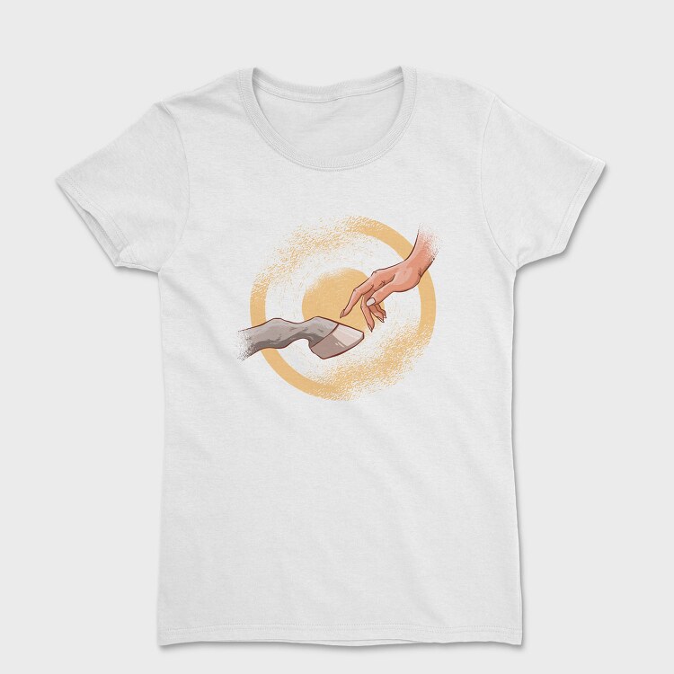 Girls Hand And Horse Touching, Tricou Femei