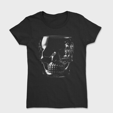 Glass Skull Realistic Creepy, Tricou Femei