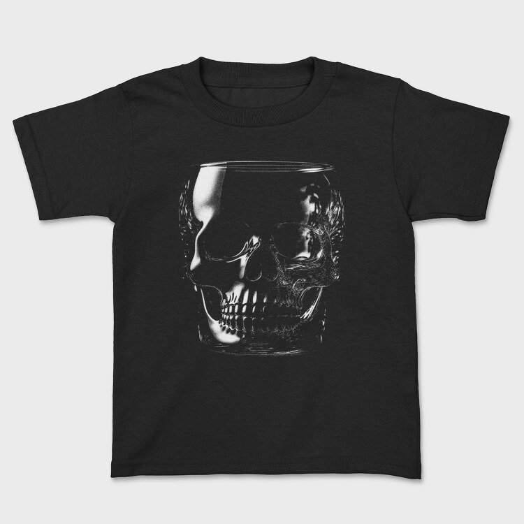 Glass Skull Realistic Creepy, Tricou Copii