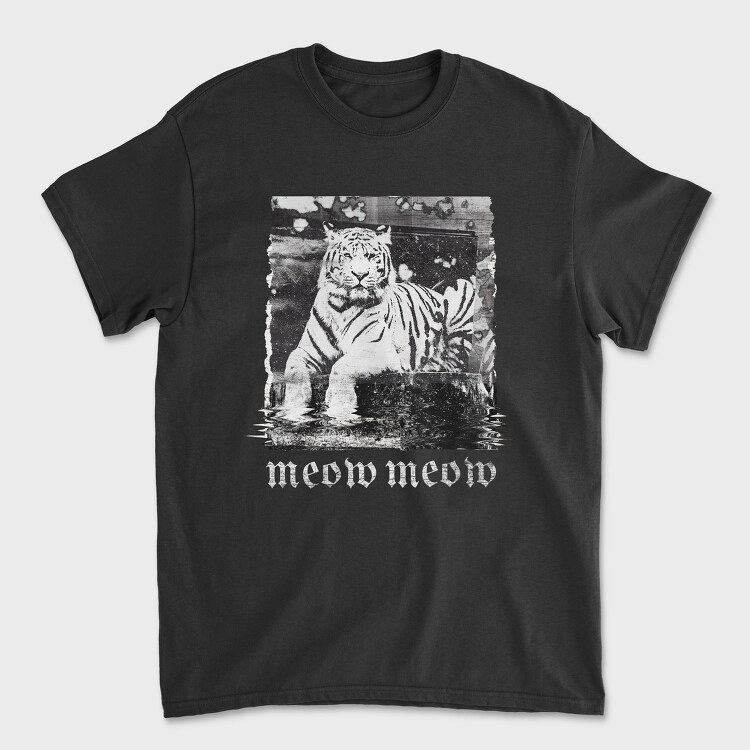 Glitch Tiger Photocopy, Tricou Barbati (Unisex)