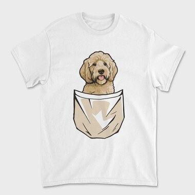 Golden Doodle Dog Pocket, Tricou Barbati (Unisex)