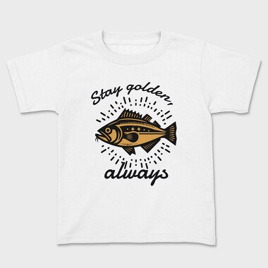 Golden Fish Quote Stay Golden, Tricou Copii