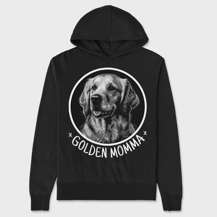 Golden Retriever Mom Golden Momma, Hanorac Oversize Barbati (Unisex)