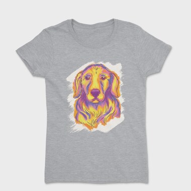 Golden Retriever Watercolor, Tricou Femei