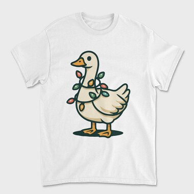 Goose With Christmas Lights Request, Tricou Barbati (Unisex)