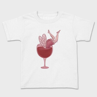 Small Drunk Fairy In Wine Glass, Tricou Copii