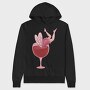 Small Drunk Fairy In Wine Glass, Hanorac Oversize Barbati (Unisex)