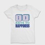 Smile Keys To Happiness Quote, Tricou Femei