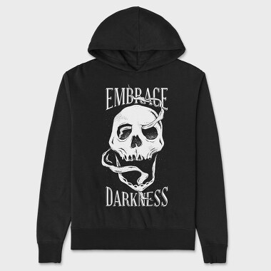 Smoke Skull Embrace Darkness, Hanorac Oversize Barbati (Unisex)