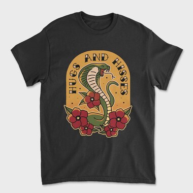 Snake Cobra Tattoo Style, Tricou Barbati (Unisex)