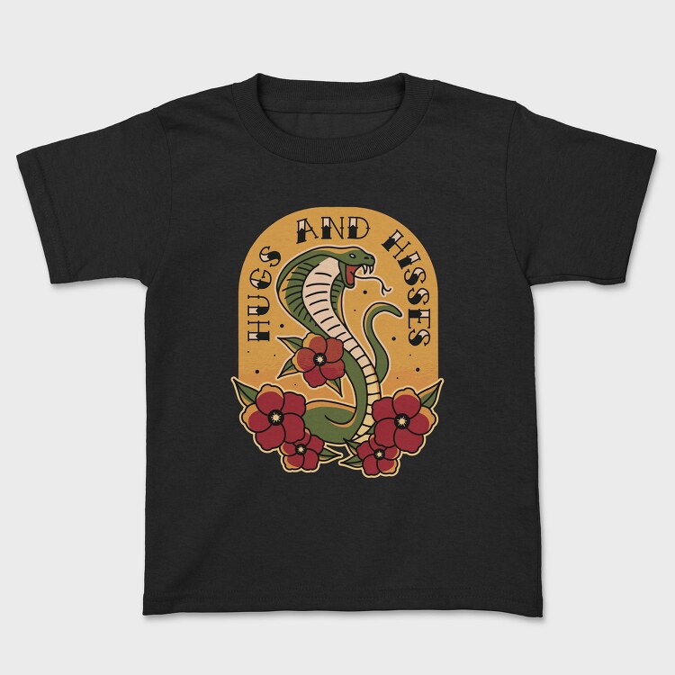 Snake Cobra Tattoo Style, Tricou Copii
