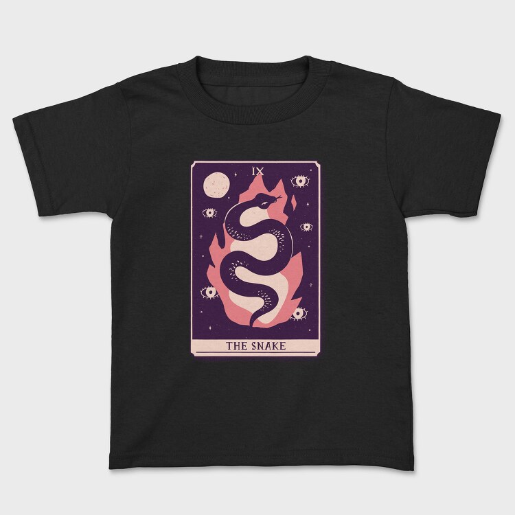 Snake Mystical Tarot Card The Snake, Tricou Copii