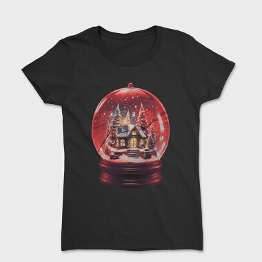 Snow Globe Christmas Snowball, Tricou Femei