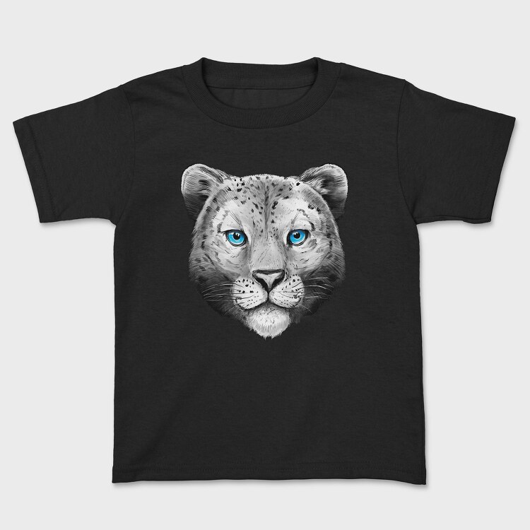 Snow Leopard Portrait, Tricou Copii