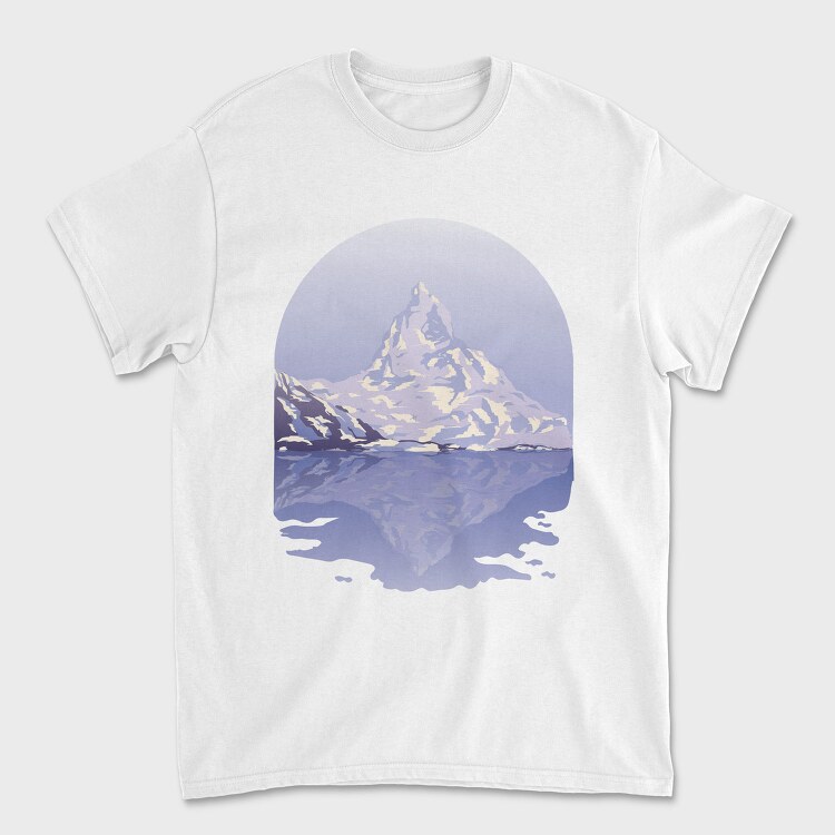 Snow Mountain Landscape, Tricou Barbati (Unisex)