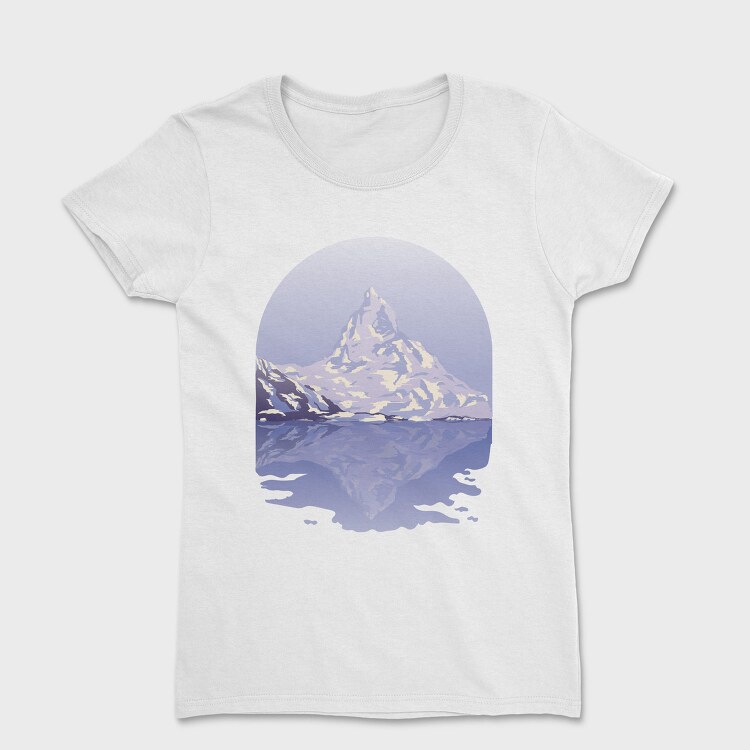 Snow Mountain Landscape, Tricou Femei