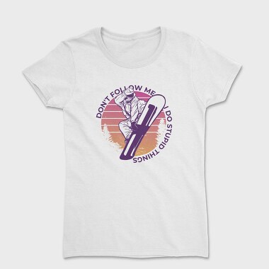 Snowboard Retro Sunset, Tricou Femei