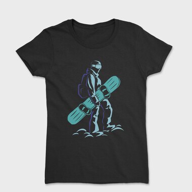 Snowboard Winter Sport Snowboarder, Tricou Femei