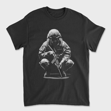 Soldier Crouching, Tricou Barbati (Unisex)