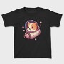 Space Faring Dog Illustration Spaceship, Tricou Copii