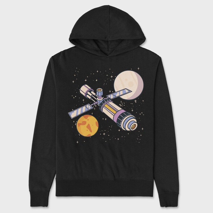 Spacecraft And Planets, Hanorac Oversize Barbati (Unisex)