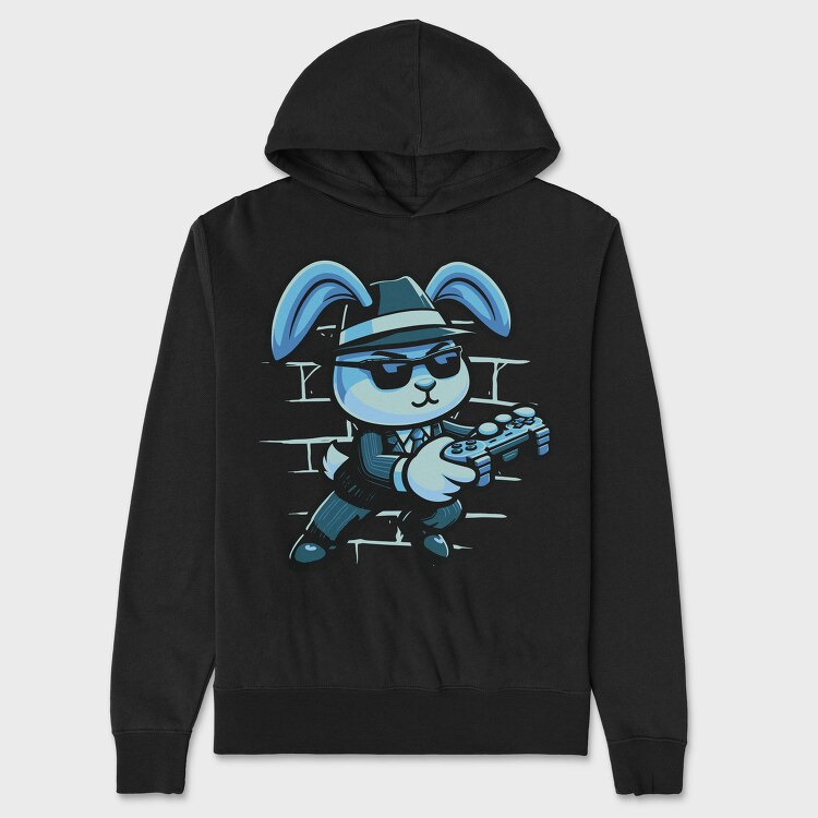 Gamer Bunny, Hanorac Oversize Barbati (Unisex)
