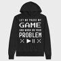 Gamer Funny Quote Pixel Art Pause My Game, Hanorac Oversize Barbati (Unisex)