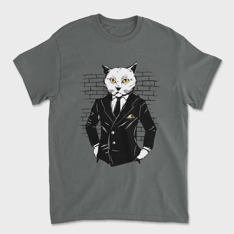 Gangster Cat In A Suit, Tricou Barbati (Unisex)