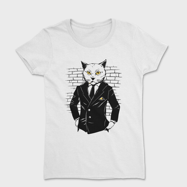Gangster Cat In A Suit, Tricou Femei