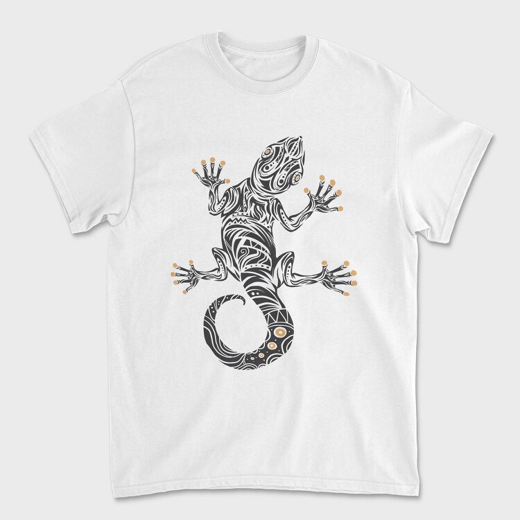 Gecko Tribal Art Hawaiian, Tricou Barbati (Unisex)