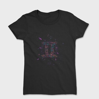 Gemini Floral Zodiac Sign Gemeni, Tricou Femei