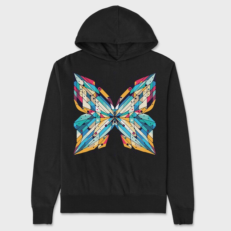 Geometric Butterfly, Hanorac Oversize Barbati (Unisex)