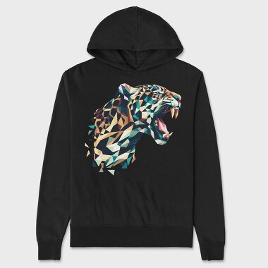 Geometric Jaguar Polygonal, Hanorac Oversize Barbati (Unisex)