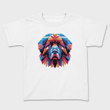 Geometric Newfoundland Dog, Tricou Copii