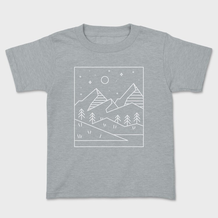 Geometric Rectangle Landscape, Tricou Copii